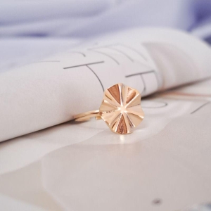 Anel Círculo Ondulado Ajustável Ouro