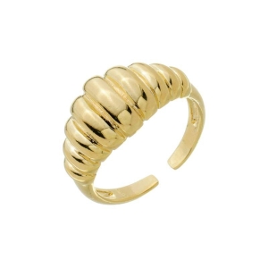 Anel Croissant Ajustável Ouro