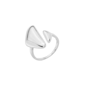 Anel Duplo Mini Max Orgânico Regulável Prata