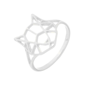 Anel Pet Geométrico Prata