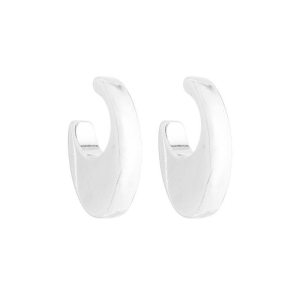 Brinco Argola Oval Abs Prata
