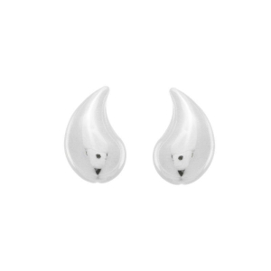 Brinco Gota Grande Vazada Prata