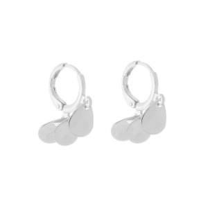 Brinco Argolinha Multi Gotas Prata