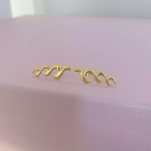 Brinco Earcuff Waves Ouro