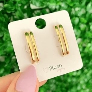 Brinco Fio Duplo Ear Hook Ouro