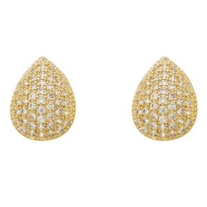 Brinco Gota M Cravejada Zircônias Ouro