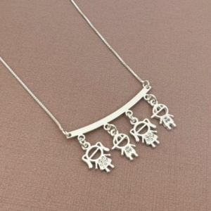 Colar 4 Filhos Prata