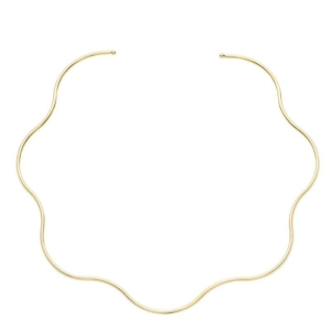 Colar Aro Choker Ondulado Ouro