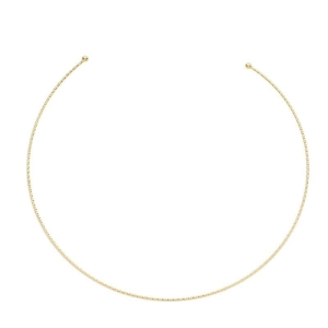 Colar Aro Choker Texturizado Ouro