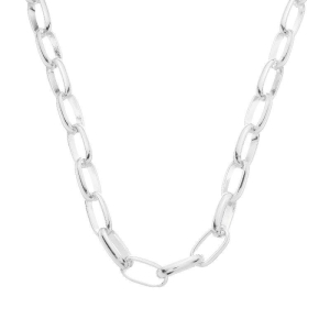 Colar Corrente Elo Oval Prata