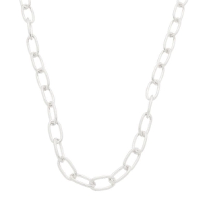 Colar Corrente Elos Ovais Prata