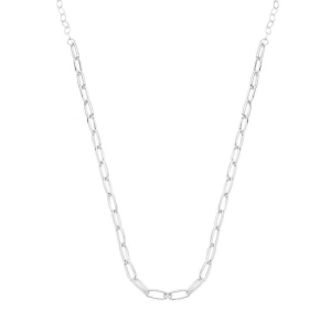 Colar Elo Fino Alongado Prata