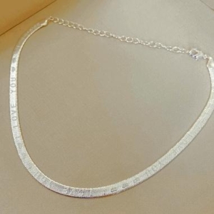 Colar Fita I Love You Prata