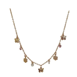 Colar Infantil Borboletinhas e Brilhos Ouro