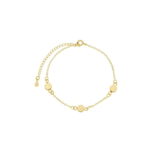 Pulseira Bolinhas Chapadas Ouro