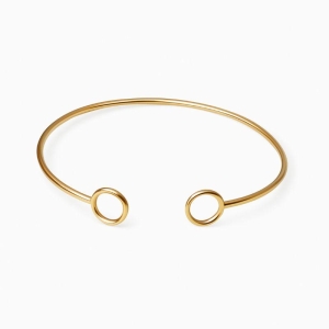 Pulseira Bracelete Círculo Vazado Ouro