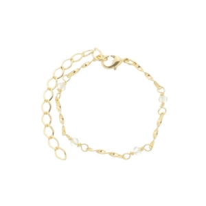 Pulseira Infantil Bolinhas Cristal Ouro