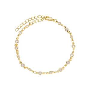 Pulseira Multi Cristais Ouro