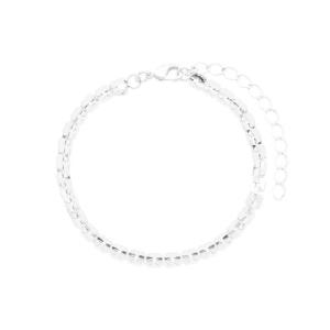 Pulseira Quadrados Laminados Prata