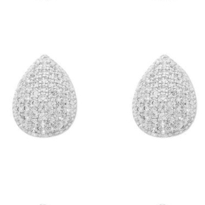 Brinco Gota M Cravejada Zircônias Prata