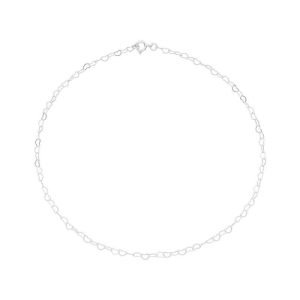 Colar Choker Elos Corações Prata