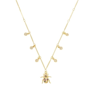 Colar Inseto Colors Ouro