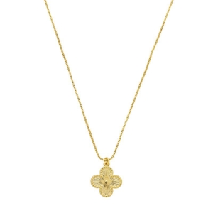 Colar Trevo Liso Ouro