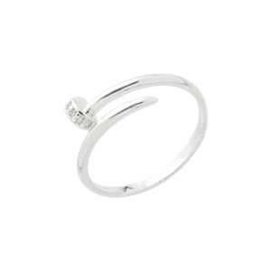 Anel Prego Slim Ajustável Prata