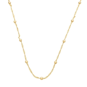 Colar Bolinhas Corrente Singapura Ouro
