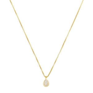 Colar Gota Cristal Ouro