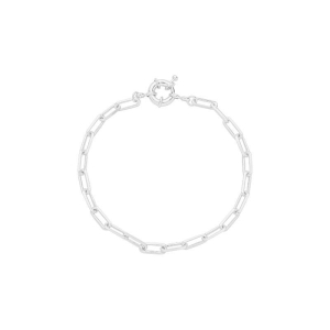 Pulseira Elos Clássicos Fecho Boia Prata