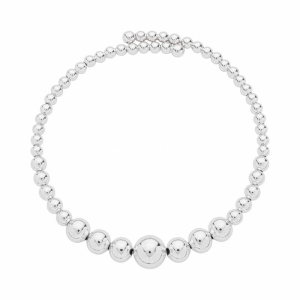 Bracelete Maleável Esferas Prata