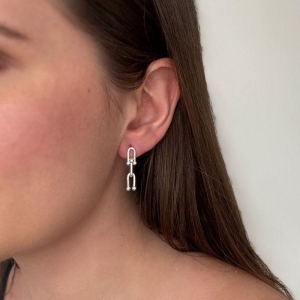 Brinco Elo Articulado Prata