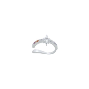 Brinco Piercing Pressão Brilho Colors Prata