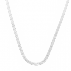 Colar Fita 4mm Clássica Prata