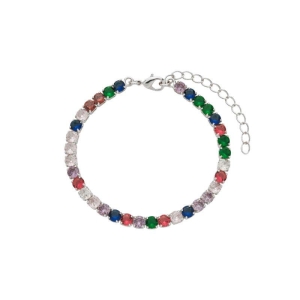 Pulseira Riviera Grossa Colors Prata