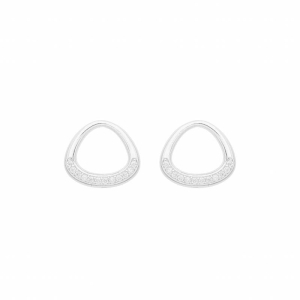 Brinco Triângulo Elegance Prata