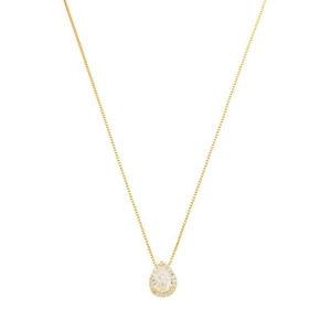 Colar Gota Brilho Clássico Ouro