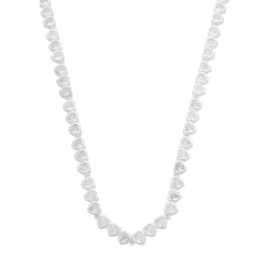 Colar Riviera Coração 3 Pontas Prata