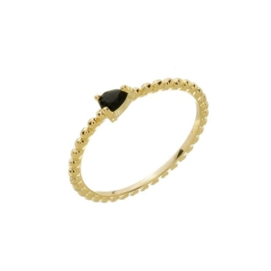 Anel Triângulo Black Ouro - TAM 17