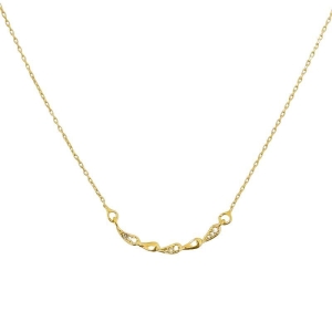 Colar Gotas Curvadas Ouro