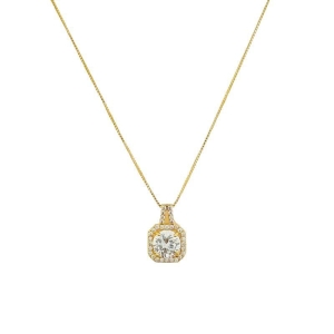 Colar Moldura Zircônias Ouro