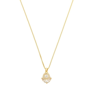 Colar Ponto de Luz Cravejado Ouro