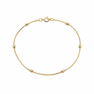 Pulseira Esferas Amêndoas Ouro