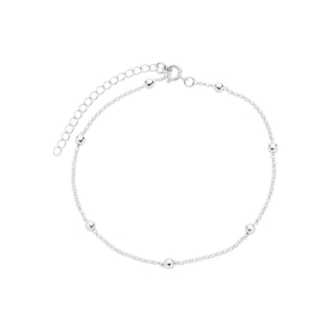 Tornozeleira Mini Bolinhas Prata