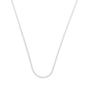 Colar Fita Laminada Fina 40 CM Prata