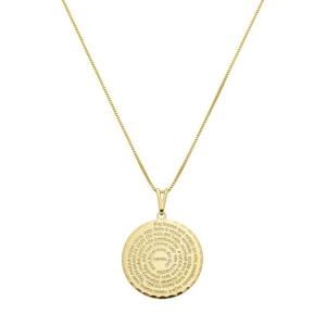 Colar Medalha Pai Nosso Ouro