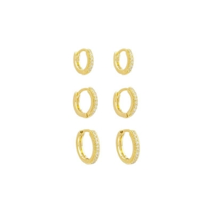 Trio Argola Elegance Ouro