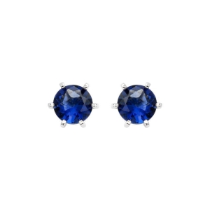 Brinco Ponto de Luz Azul 9mm Prata