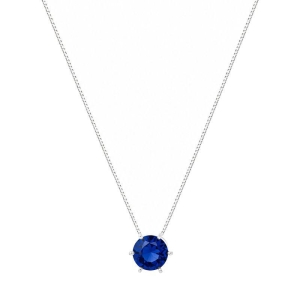 Colar Ponto de Luz Azul 9mm Prata